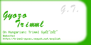 gyozo trimml business card